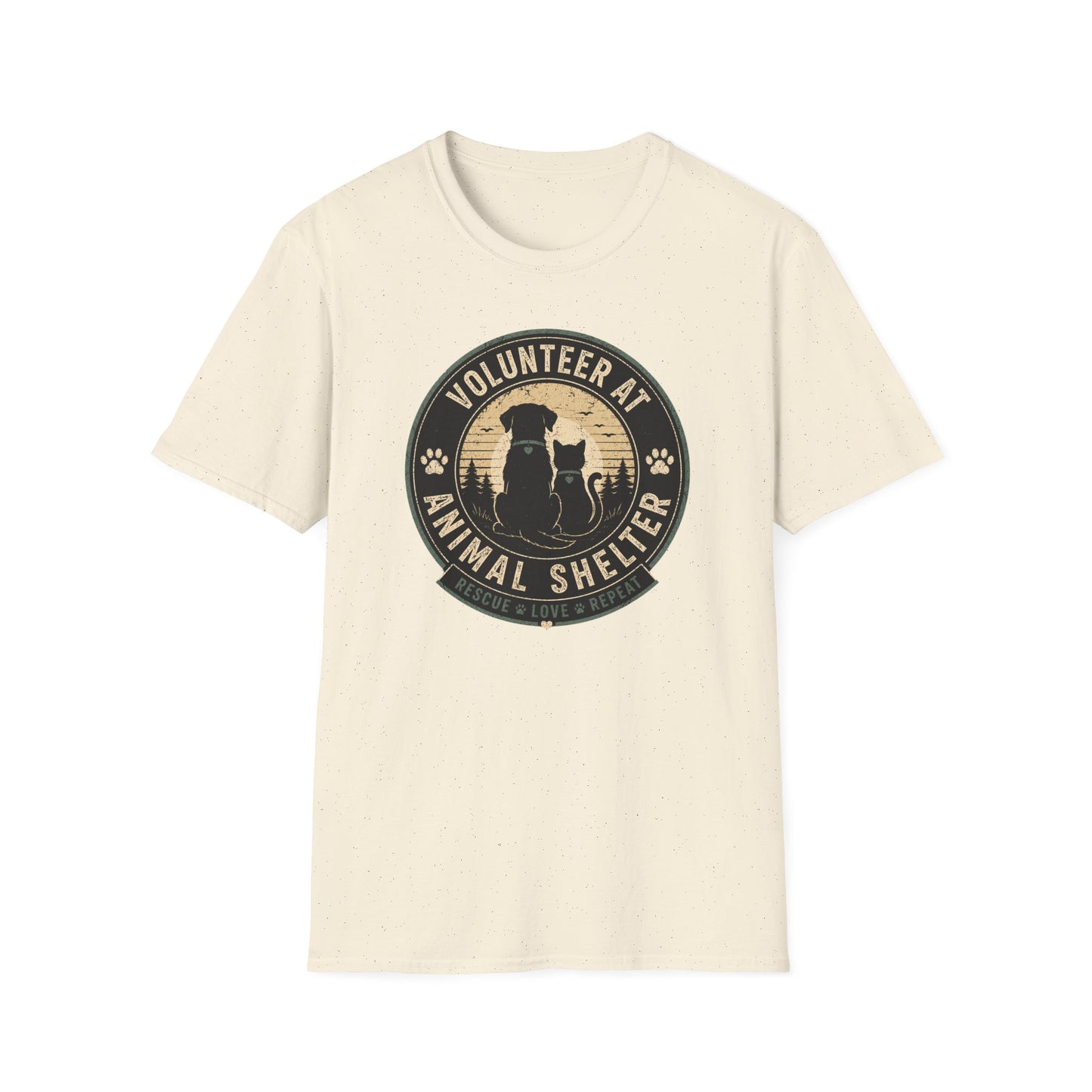 Volunteer at Animal Shelter T-Shirt — Rescue Pet Lover Tee