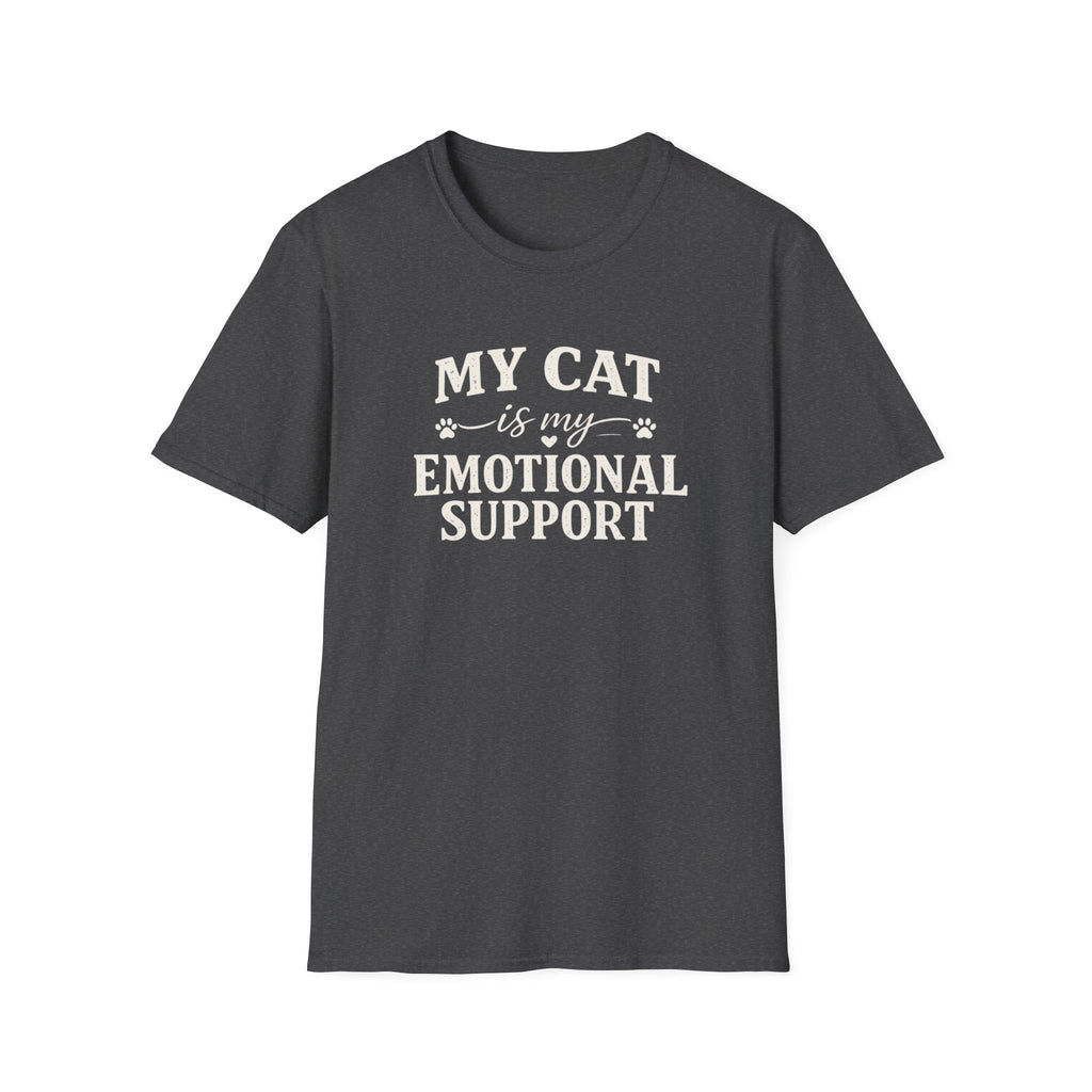 Cat Emotional Support T-Shirt — "My Cat Is My Emotional Support" Graphic Tee