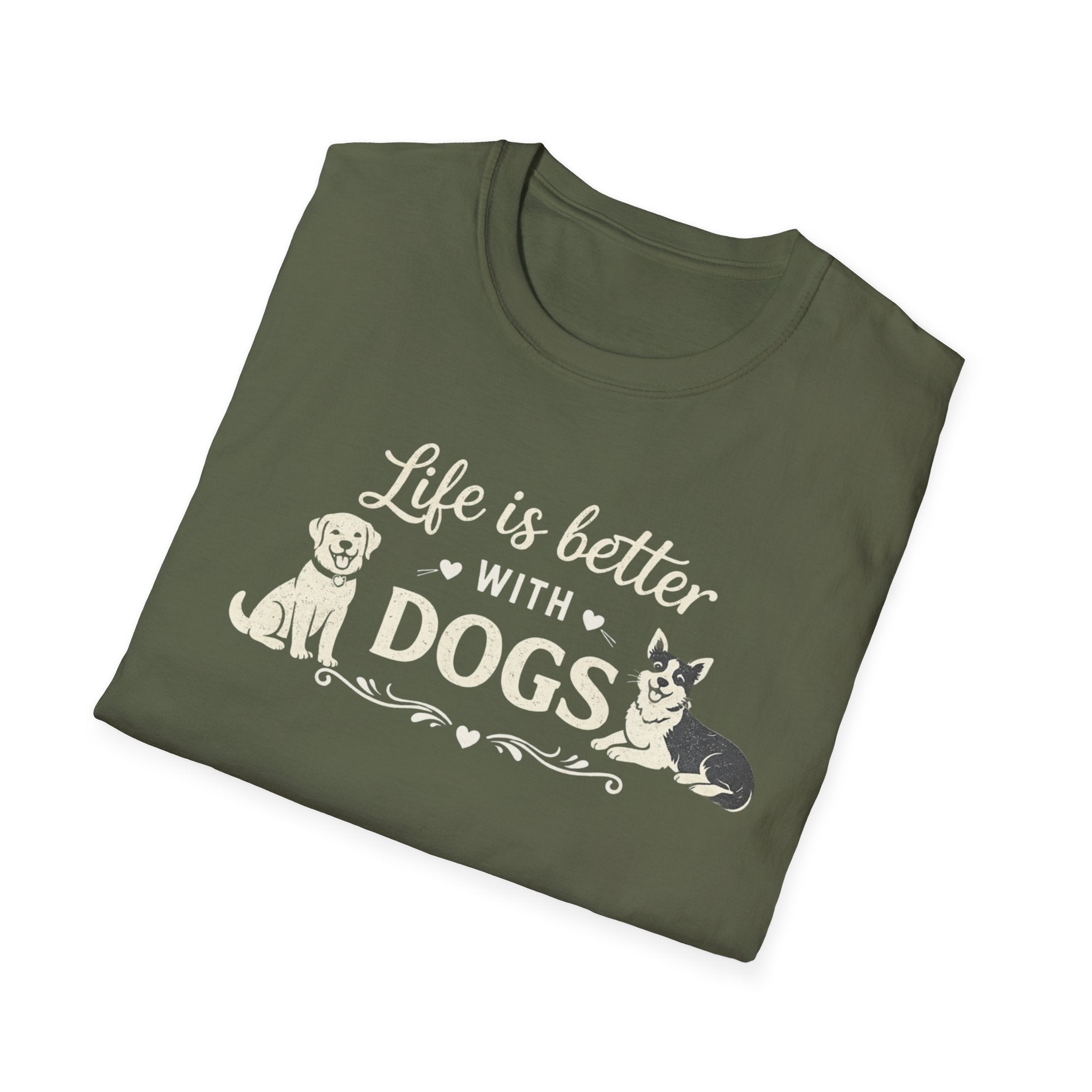 Life Is Better With Dogs T-Shirt — Dog Lover Tee