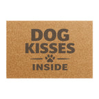 Dog Kisses Inside Doormat — Funny Paw Print Welcome Mat for Dog Lovers