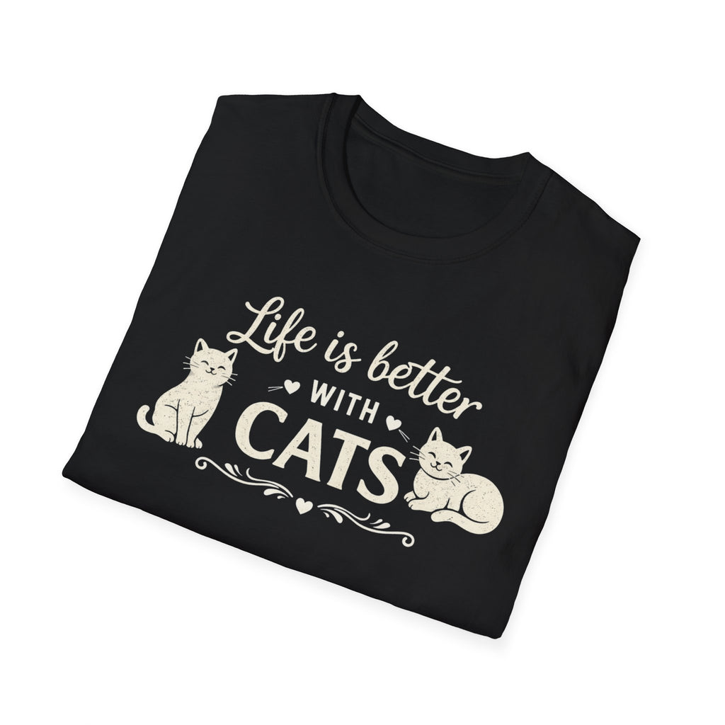 Life Is Better With Cats T-Shirt — Cute Cat Lover Tee