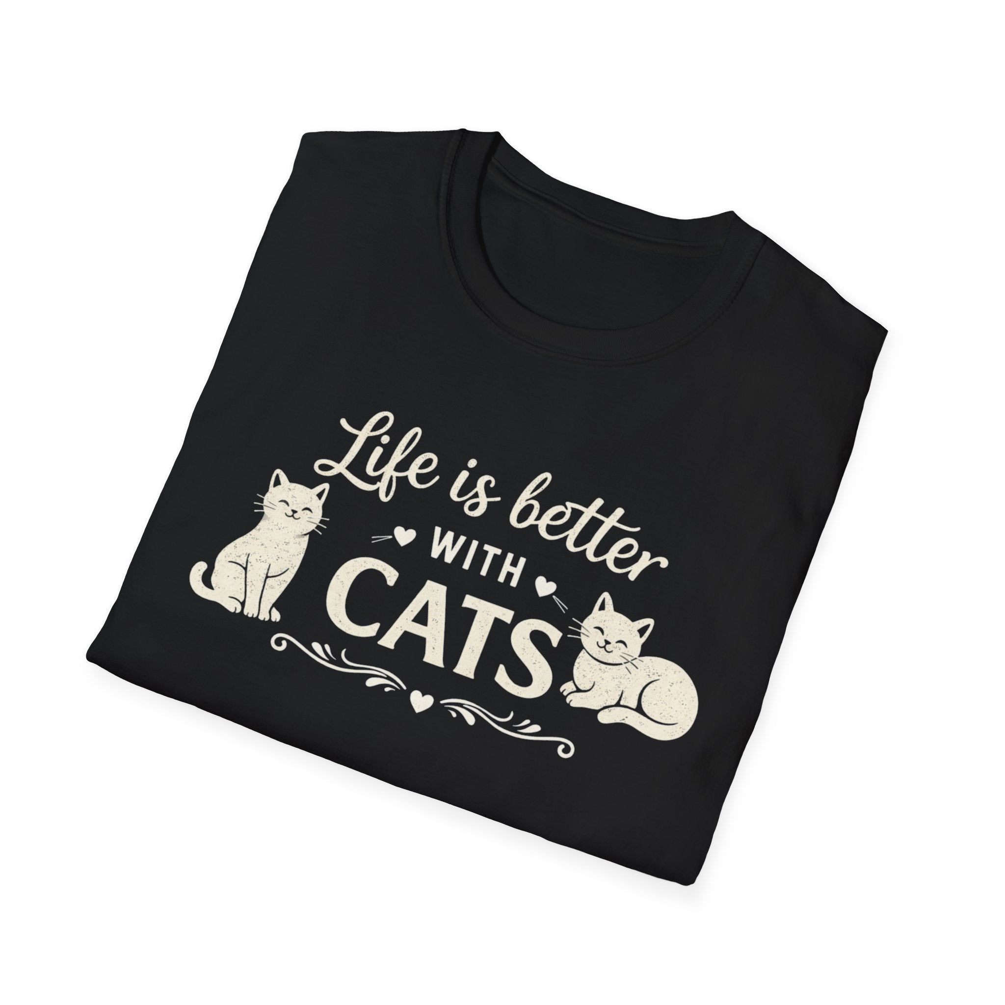 Life Is Better With Cats T-Shirt — Cute Cat Lover Tee
