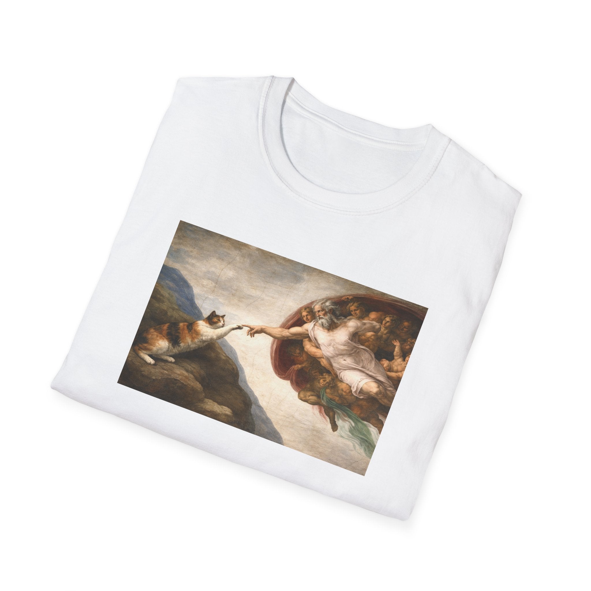 Renaissance 'Creation of Cat' Art Print T-Shirt