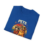 Pets Over People T-Shirt — Retro Cat & Dog Graphic Tee for Pet Lovers