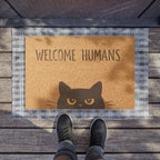 Welcome Humans Cat Doormat — Funny Indoor Outdoor Welcome Mat