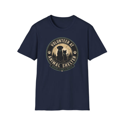 Volunteer at Animal Shelter T-Shirt — Rescue Pet Lover Tee