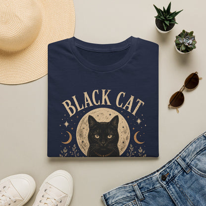 Black Cat Society T-Shirt — Vintage Moon & Mystic Cat Graphic Tee