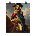 Golden Retriever Napoléon Portrait Matte Poster — Regal Pet Wall Art