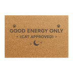 Good Energy Only (Cat Approved) Doormat — Funny Cat Lover Welcome Mat