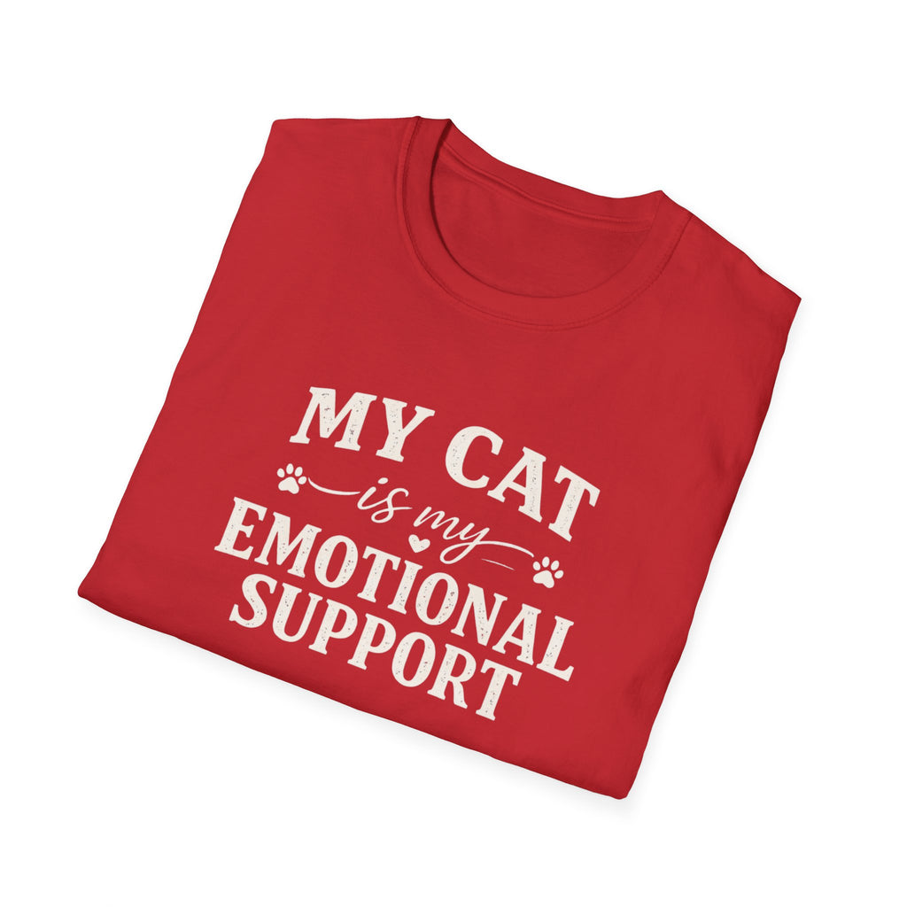 Cat Emotional Support T-Shirt — "My Cat Is My Emotional Support" Graphic Tee