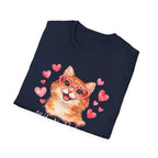 All You Need Is Love... and a Cat T-Shirt — Cute Heart Sunglasses Kitty Tee