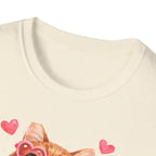 All You Need Is Love... and a Cat T-Shirt — Cute Heart Sunglasses Kitty Tee