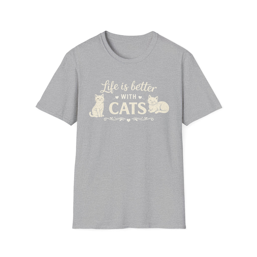 Life Is Better With Cats T-Shirt — Cute Cat Lover Tee