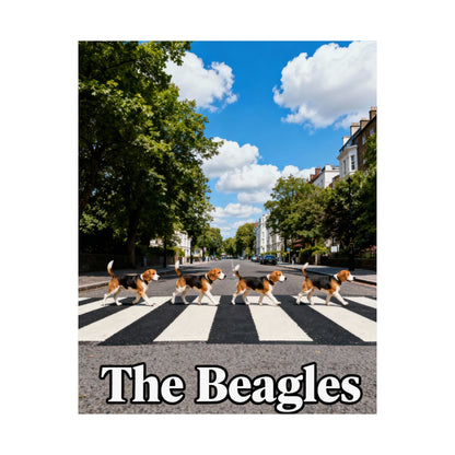 Digital download Beagle Band Poster — 'The Beagles' Matte Vertical Dog Art Print