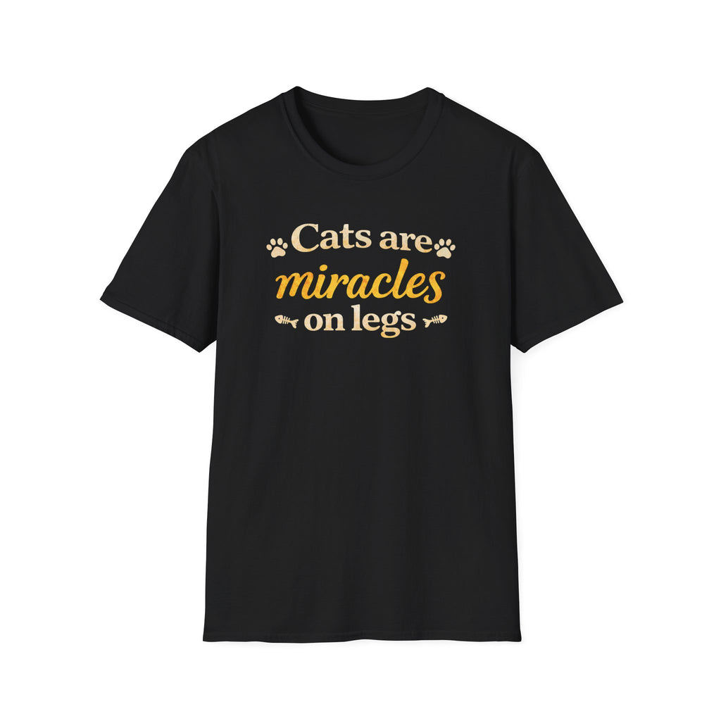 Cats Are Miracles On Legs T-Shirt — Funny Cat Lover Tee