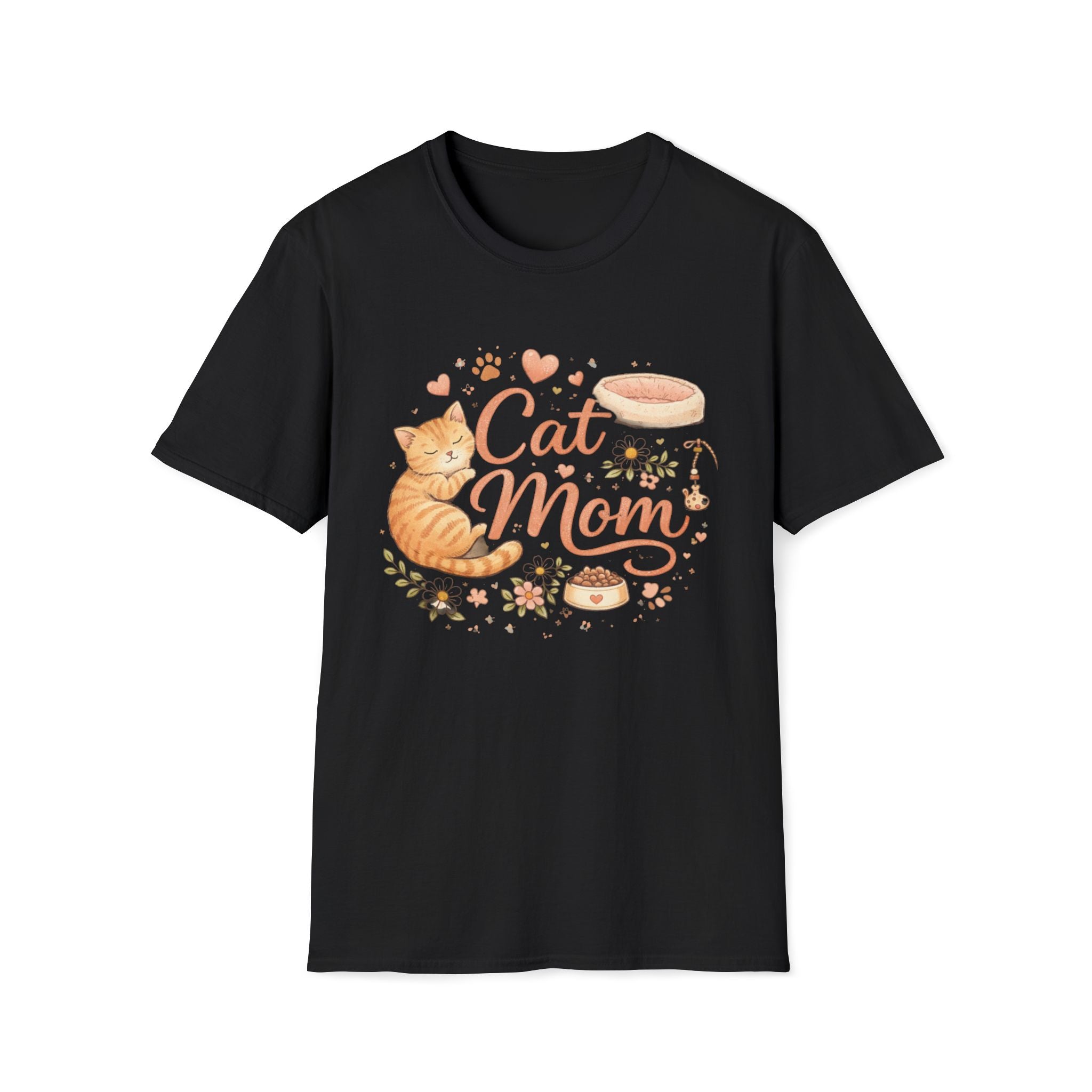 Cat Mom T-Shirt — Cute Orange Tabby Graphic Tee for Cat Lovers