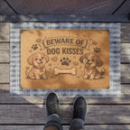 Beware of Dog Kisses Doormat — Funny Welcome Mat for Dog Lovers