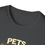 Pets Over People T-Shirt — Retro Cat & Dog Graphic Tee for Pet Lovers