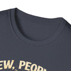Cat Coffee Vintage T-Shirt — "Ew, People" Retro Cat with Mug Graphic