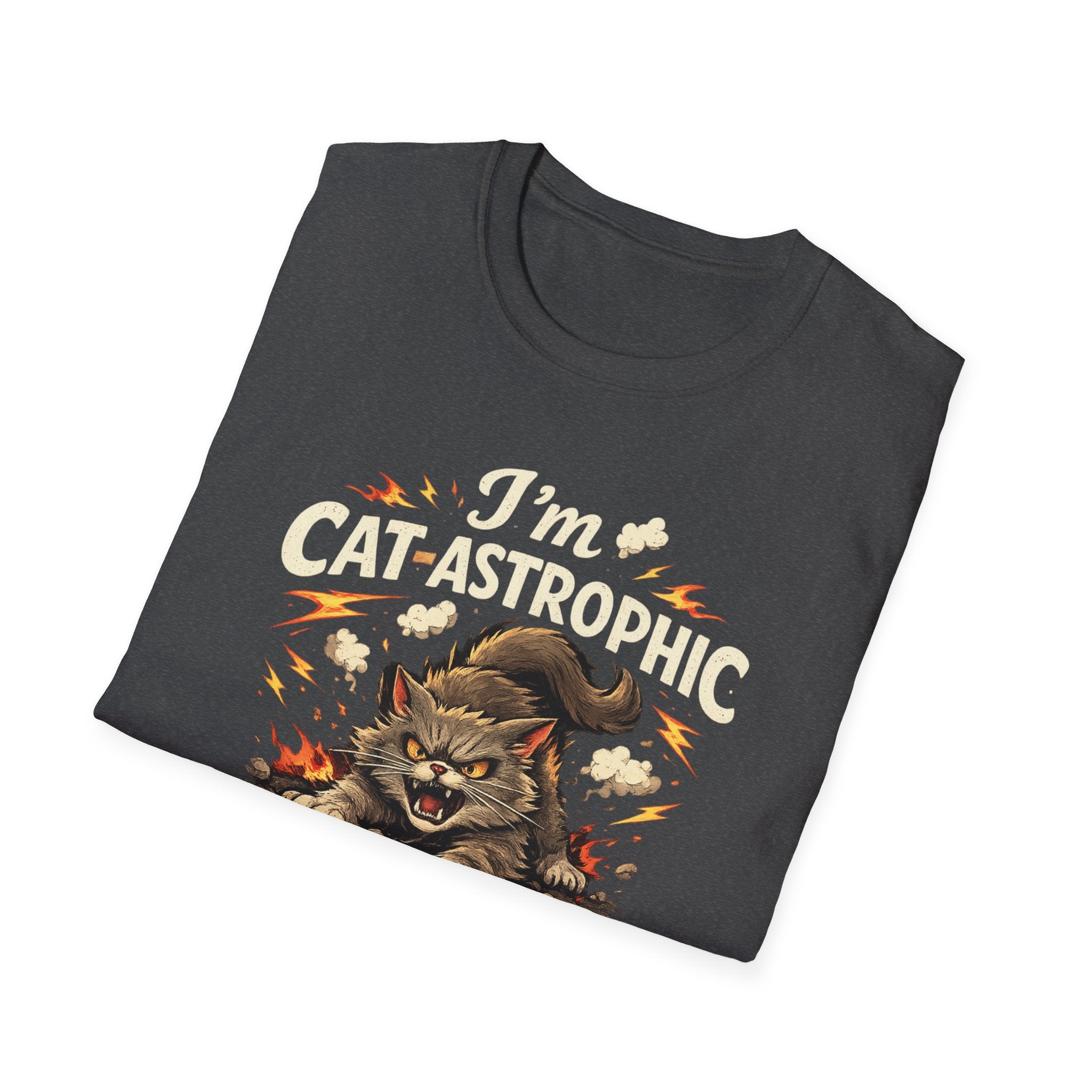 Cat-Astrophic T-Shirt — Funny Angry Cat Graphic Tee