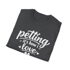 T‑Shirt — "Petting: It's How I Love" Paw Print Tee
