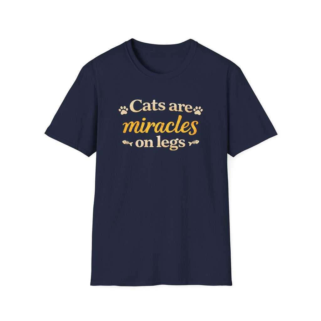 Cats Are Miracles On Legs T-Shirt — Funny Cat Lover Tee