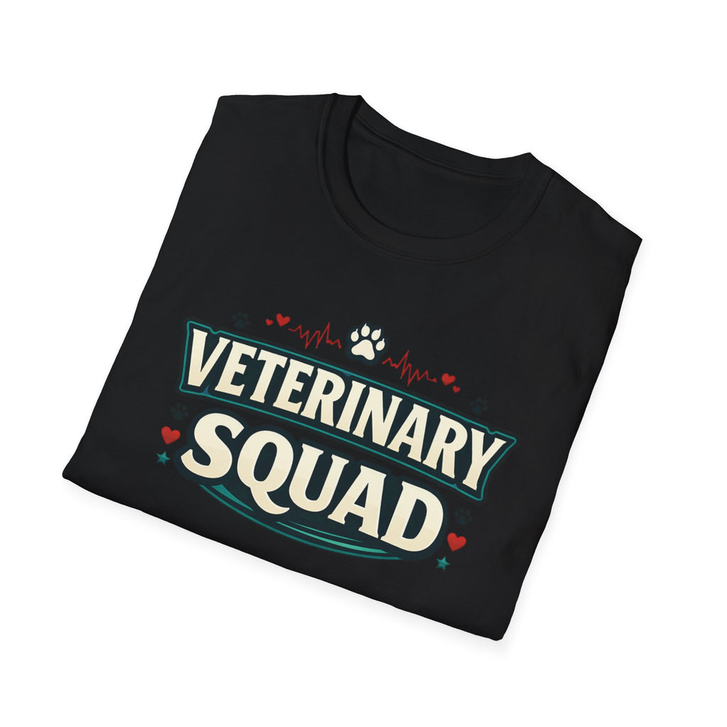 Veterinary Squad T-Shirt — Cute Paw Print Vet Team Tee