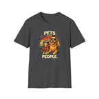 Pets Over People T-Shirt — Retro Cat & Dog Graphic Tee for Pet Lovers