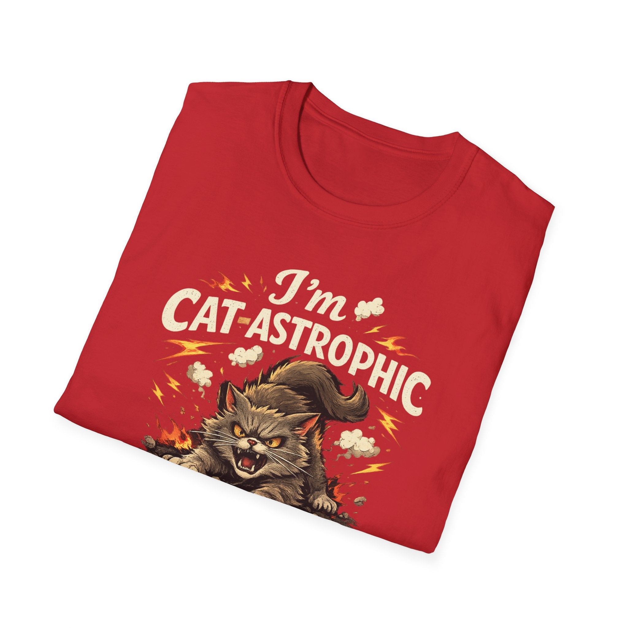 Cat-Astrophic T-Shirt — Funny Angry Cat Graphic Tee