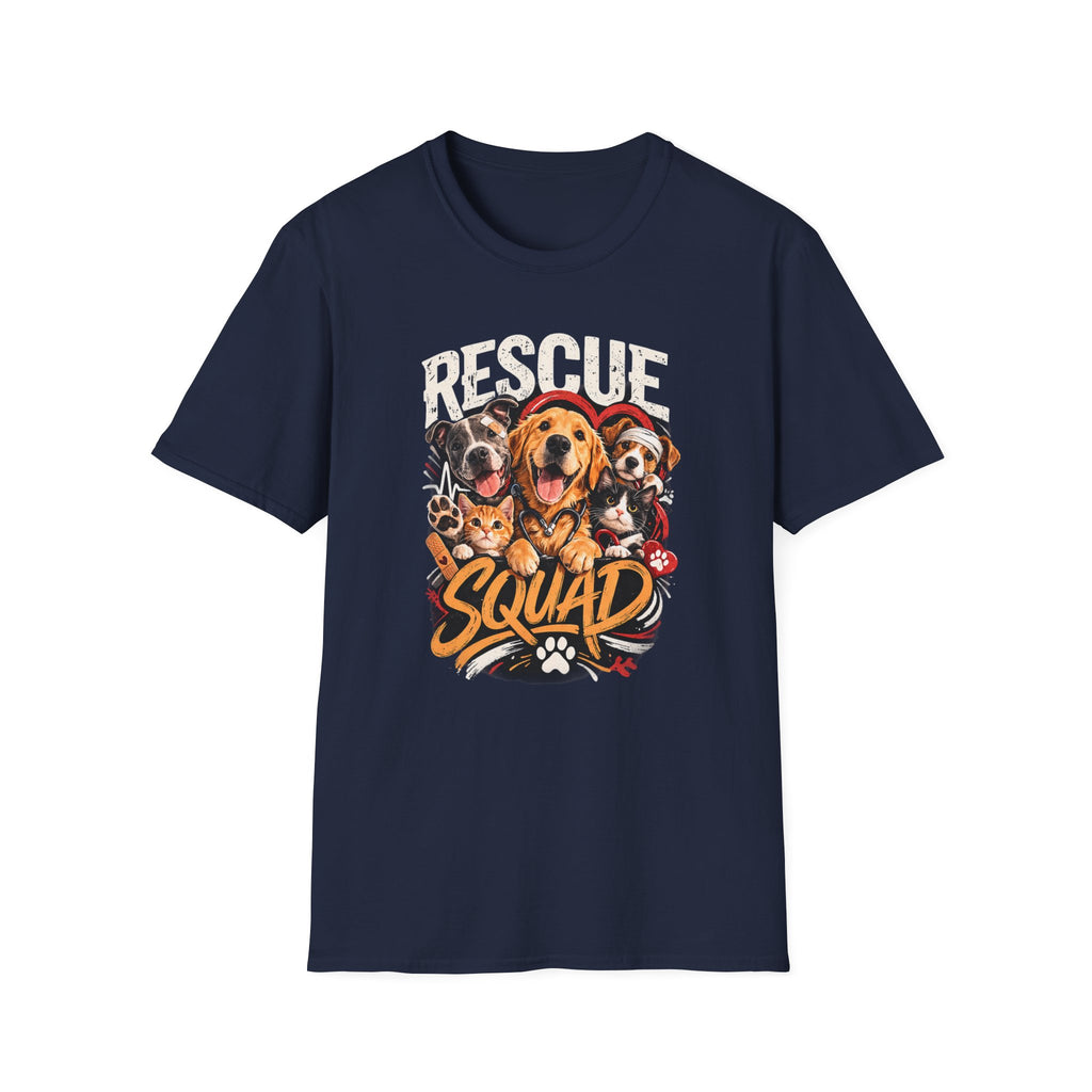 Rescue Squad T-Shirt - Cute Rescue Dogs Graphic Tee for Animal Lovers