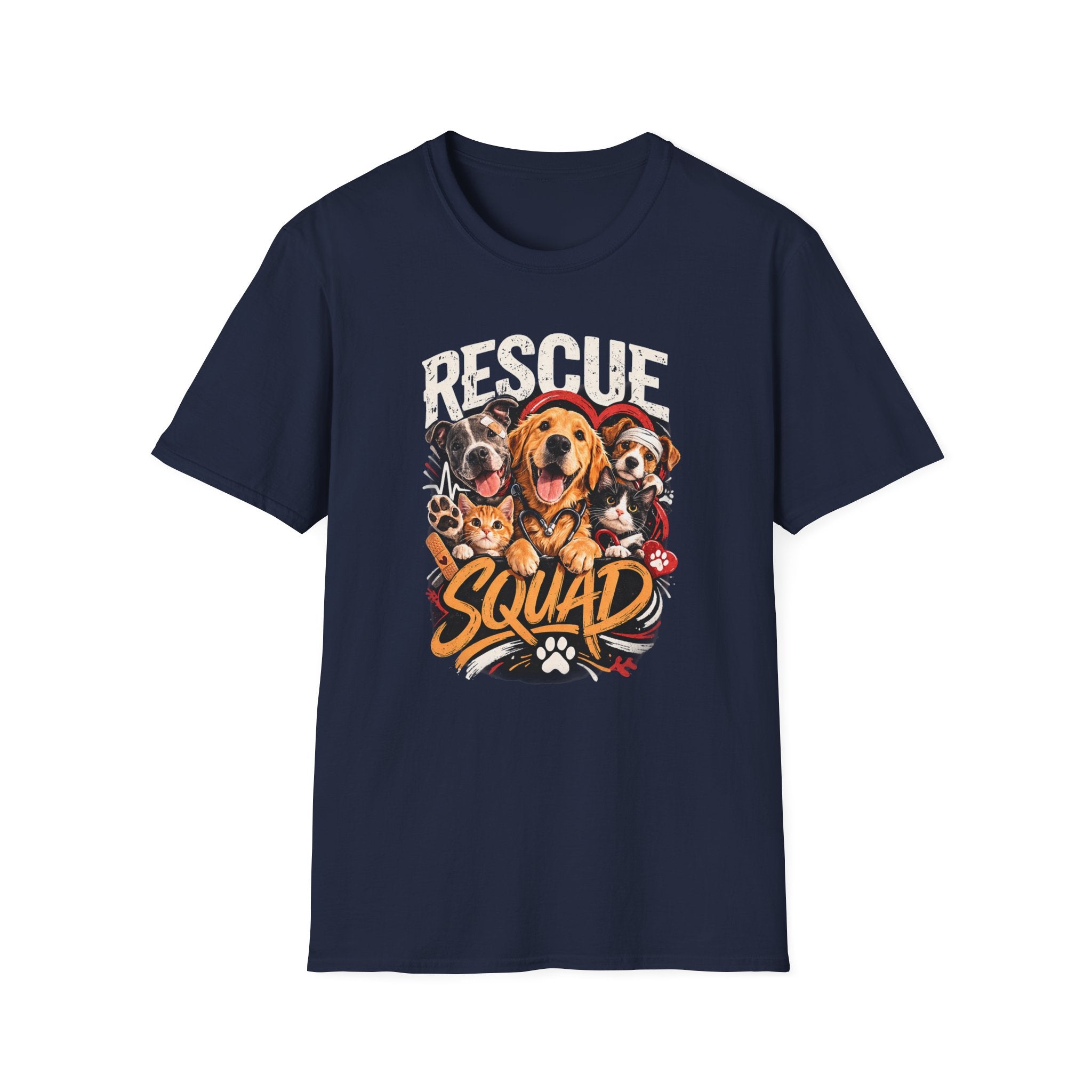 Rescue Squad T-Shirt - Cute Rescue Dogs Graphic Tee for Animal Lovers