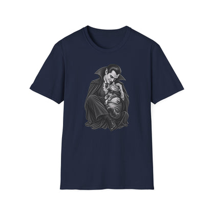 Vampire & Kitty Tee  Cute Gothic Dracula Cat Graphic T-Shirt