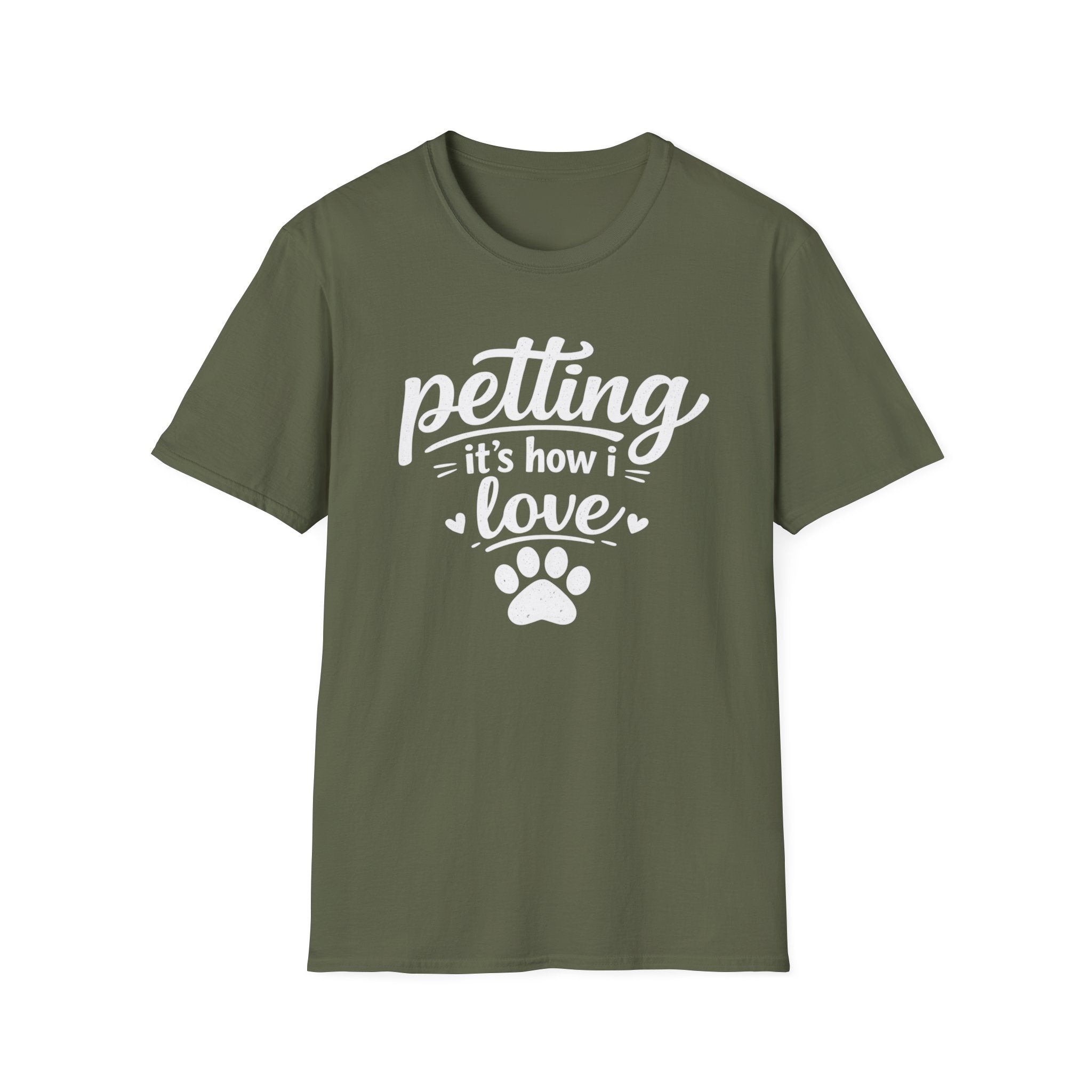 T‑Shirt — "Petting: It's How I Love" Paw Print Tee