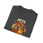 Pets Over People T-Shirt — Retro Cat & Dog Graphic Tee for Pet Lovers