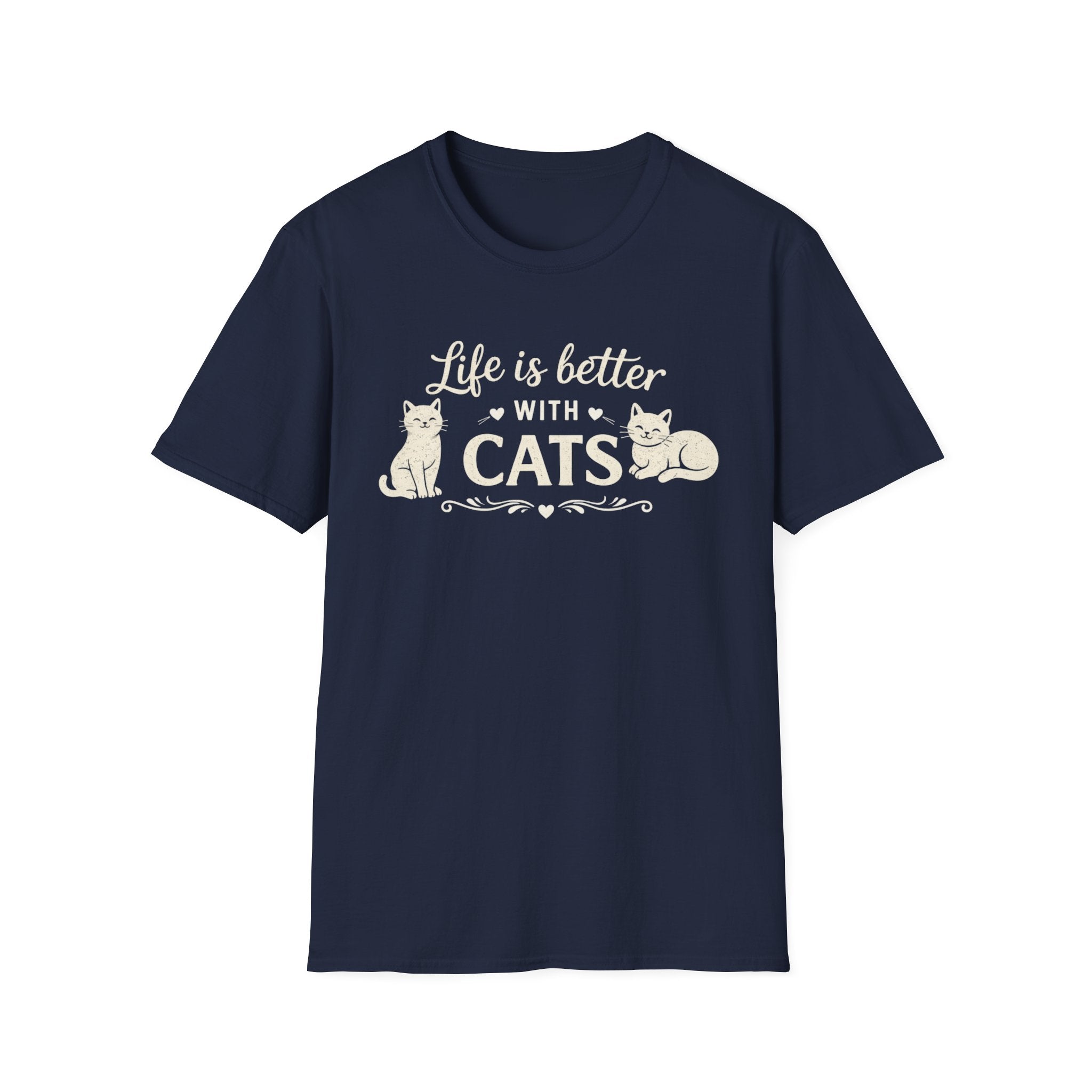 Life Is Better With Cats T-Shirt — Cute Cat Lover Tee