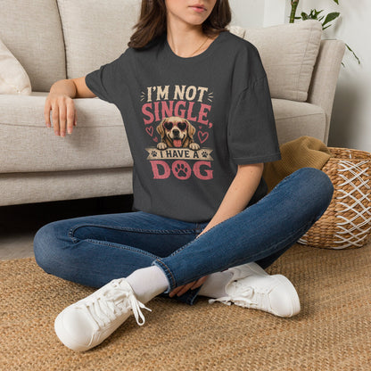 Dog Lover T-Shirt — "I'm Not Single, I Have a Dog" Cute Puppy Valentine Tee