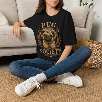 Pug Society T-Shirt — Vintage Pug Dog Graphic Tee for Pug Lovers