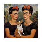 Frida Kahlo Double Portrait Poster — Iconic Twin Self-Portrait Print