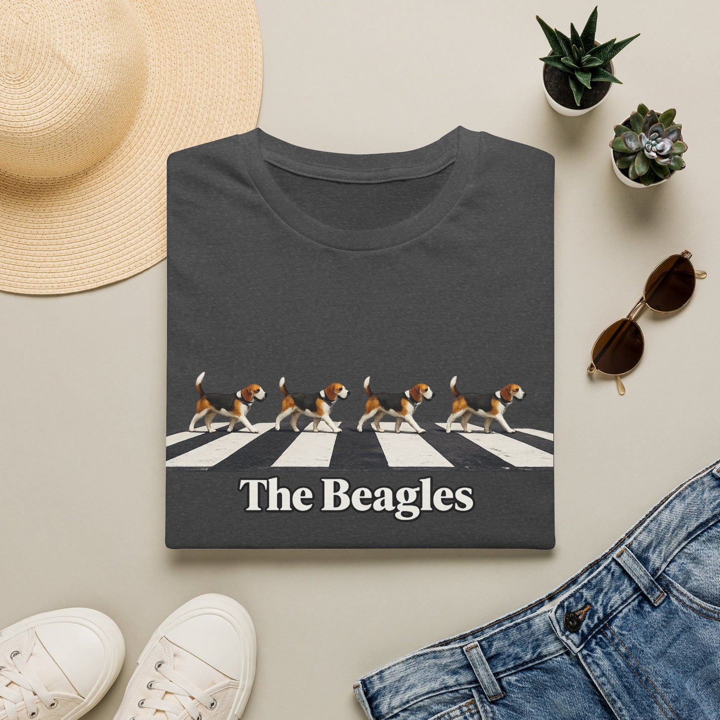 Beagles Crossing T-Shirt — "The Beagles" Abbey Road Style Dog Tee