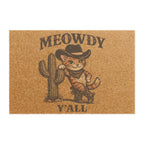 Meowdy Y'all Doormat - Cowboy Cat Welcome Mat
