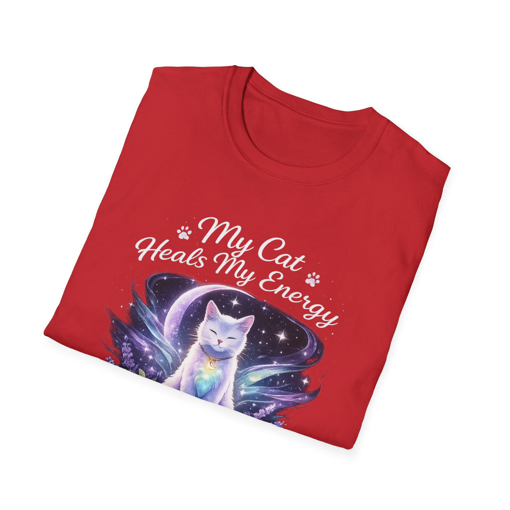 My Cat Heals My Energy T-Shirt — Spiritual Cat Lover Tee