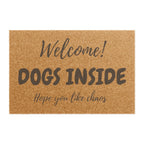 Doormat — "Welcome! Dogs Inside" Coir Welcome Mat for Dog Lovers