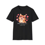All You Need Is Love... and a Cat T-Shirt — Cute Heart Sunglasses Kitty Tee