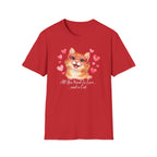 All You Need Is Love... and a Cat T-Shirt — Cute Heart Sunglasses Kitty Tee