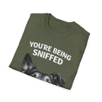 Dog Peek T-Shirt — "You're Being Sniffed" Funny Pet Tee