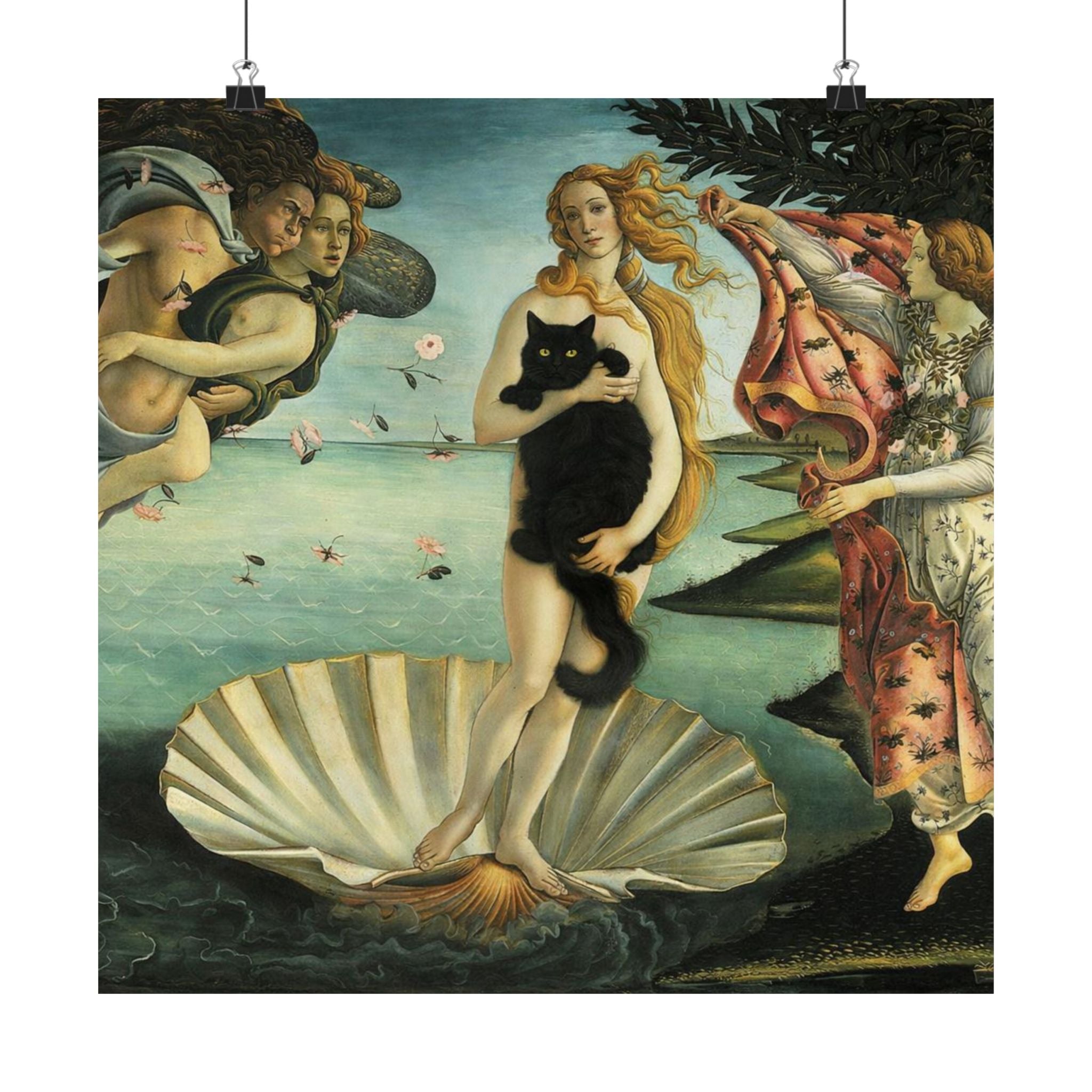 Venus with Black Cat Poster