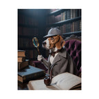 Detective Beagle Matte Poster — Vintage Library Dog Wall Art