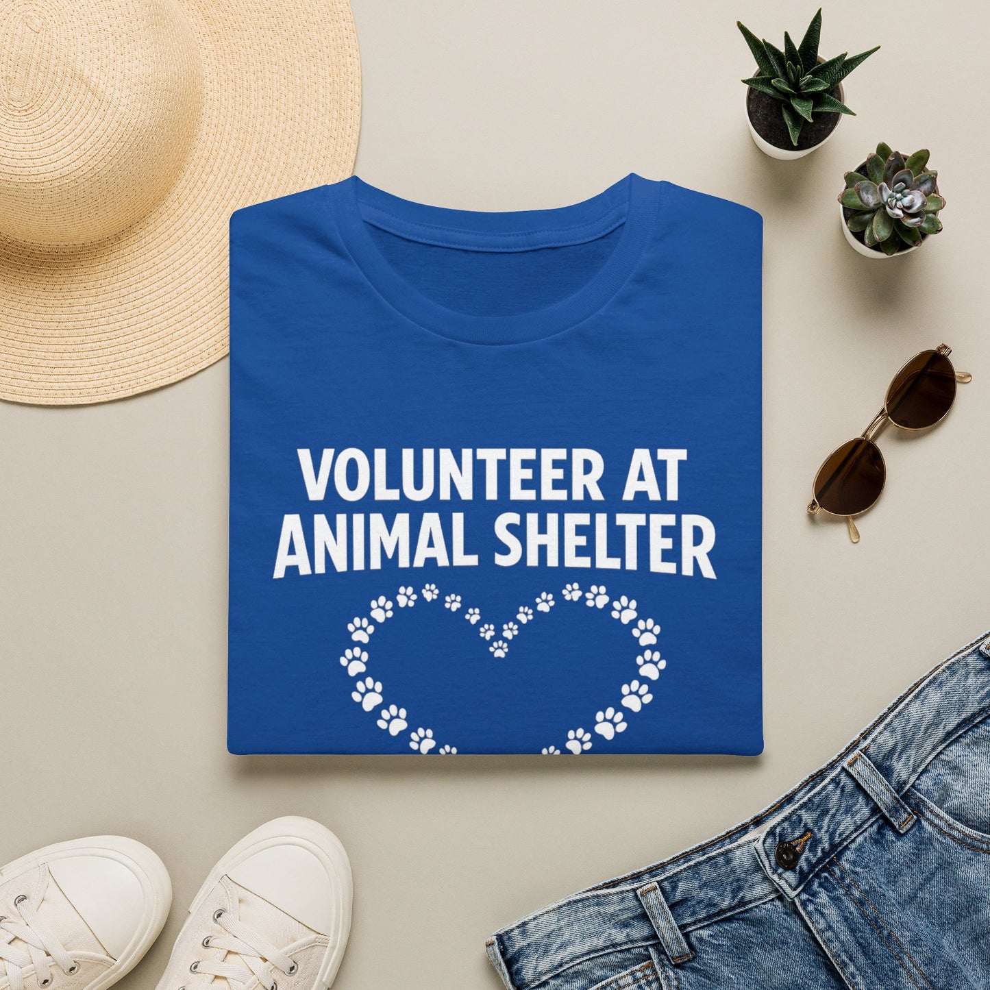 Volunteer at Animal Shelter T-Shirt — Paw Heart Rescue Volunteer Tee