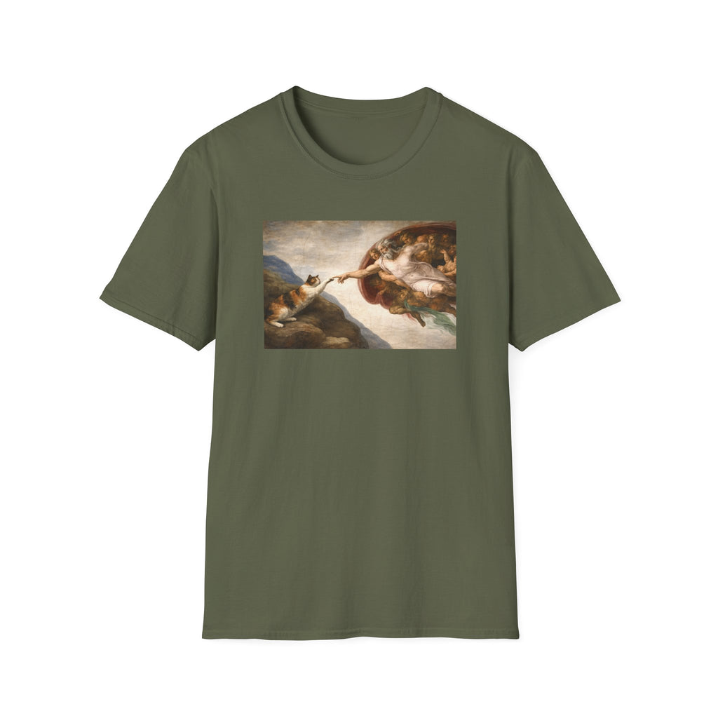 Renaissance 'Creation of Cat' Art Print T-Shirt