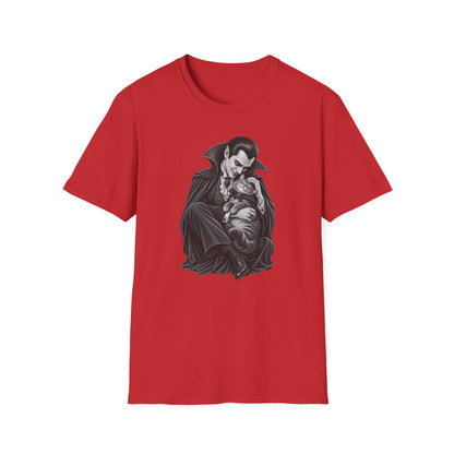 Vampire & Kitty Tee  Cute Gothic Dracula Cat Graphic T-Shirt